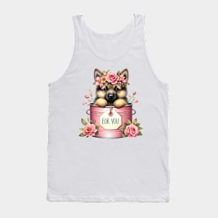 Valentine German Shepherd Dog For You Tank Top